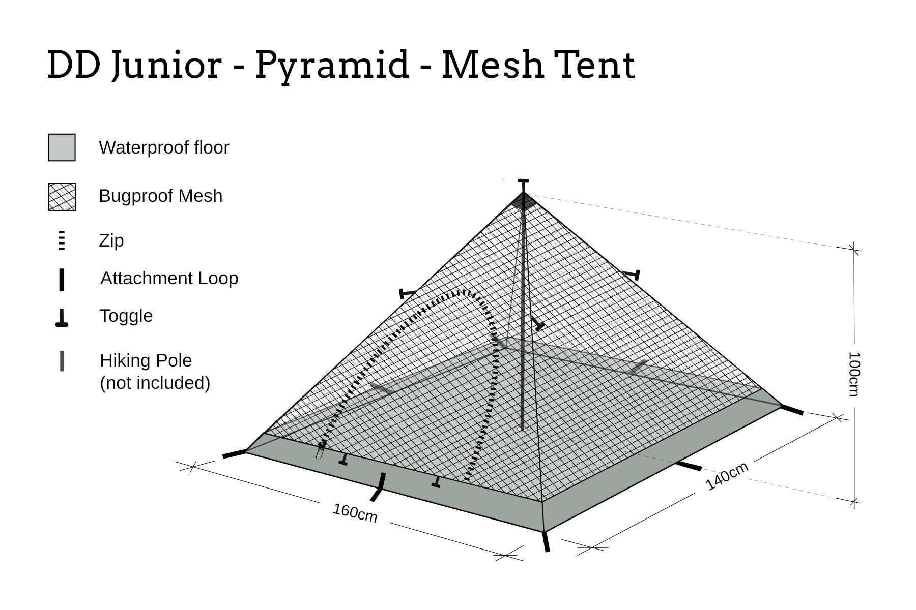 DD Tents tente Junior Pyramid Mesh enfant