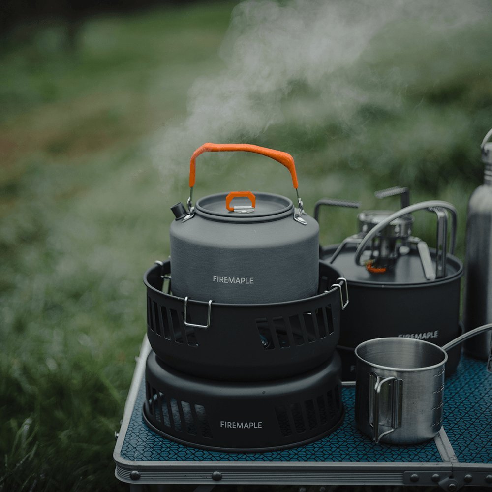 FireMaple kit popote camping avec réchaud gaz 3 kW