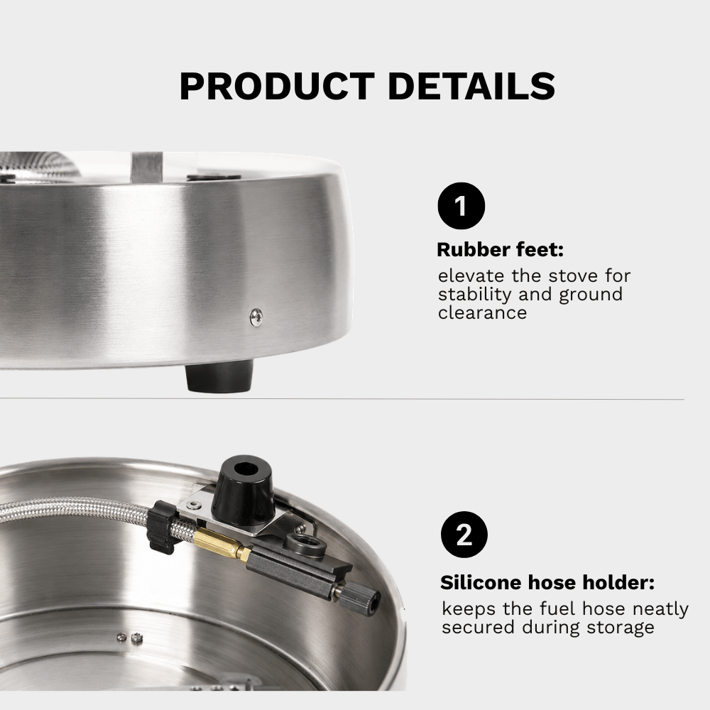 FireMaple Disc réchaud gaz déporté stable inox