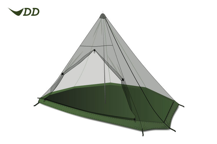 DD SuperLight Tipi tente intérieure moustiquaire 3 places