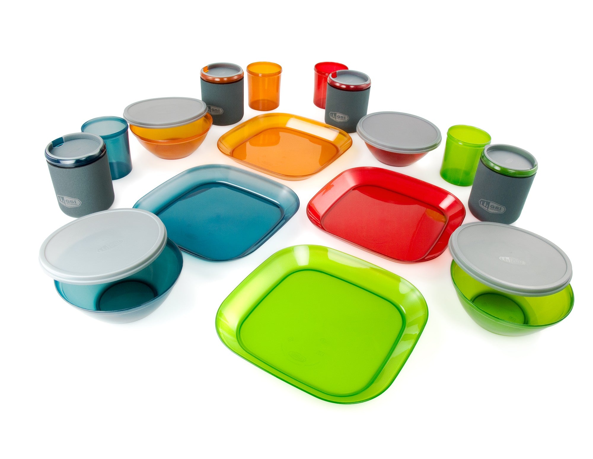 GSI Infinity set vaisselle camping 4 personnes multicolore