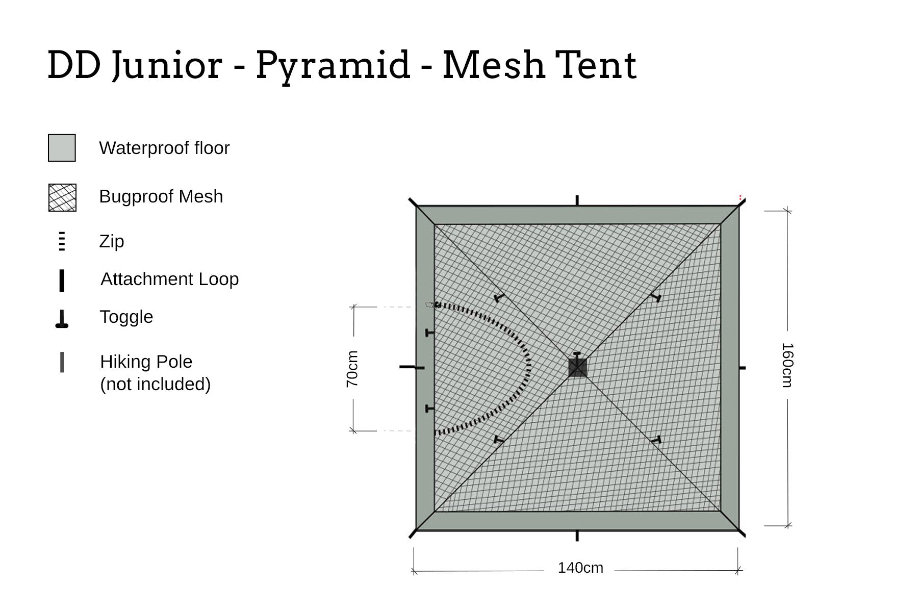 DD Tents tente Junior Pyramid Mesh enfant