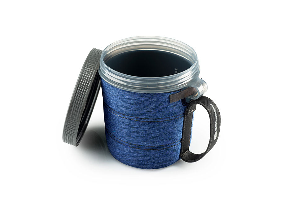 GSI FairShare mug camping avec couvercle bleu 710 ml