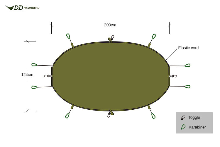 DD Hammocks Underblanket isolation hamac olive green -5°C