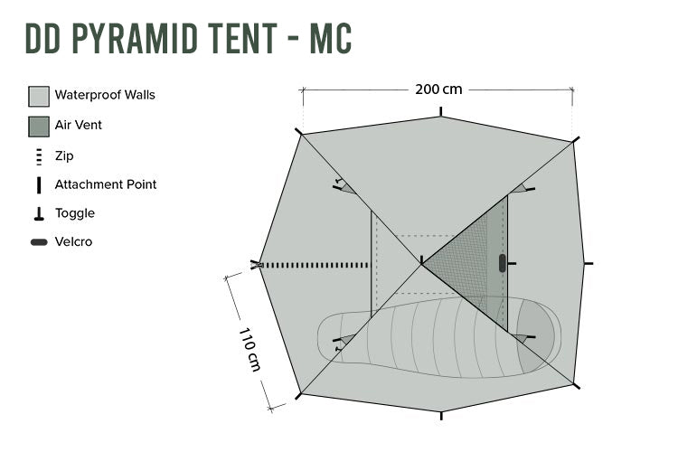 DD Pyramid Tent MC tente pyramid Multicam