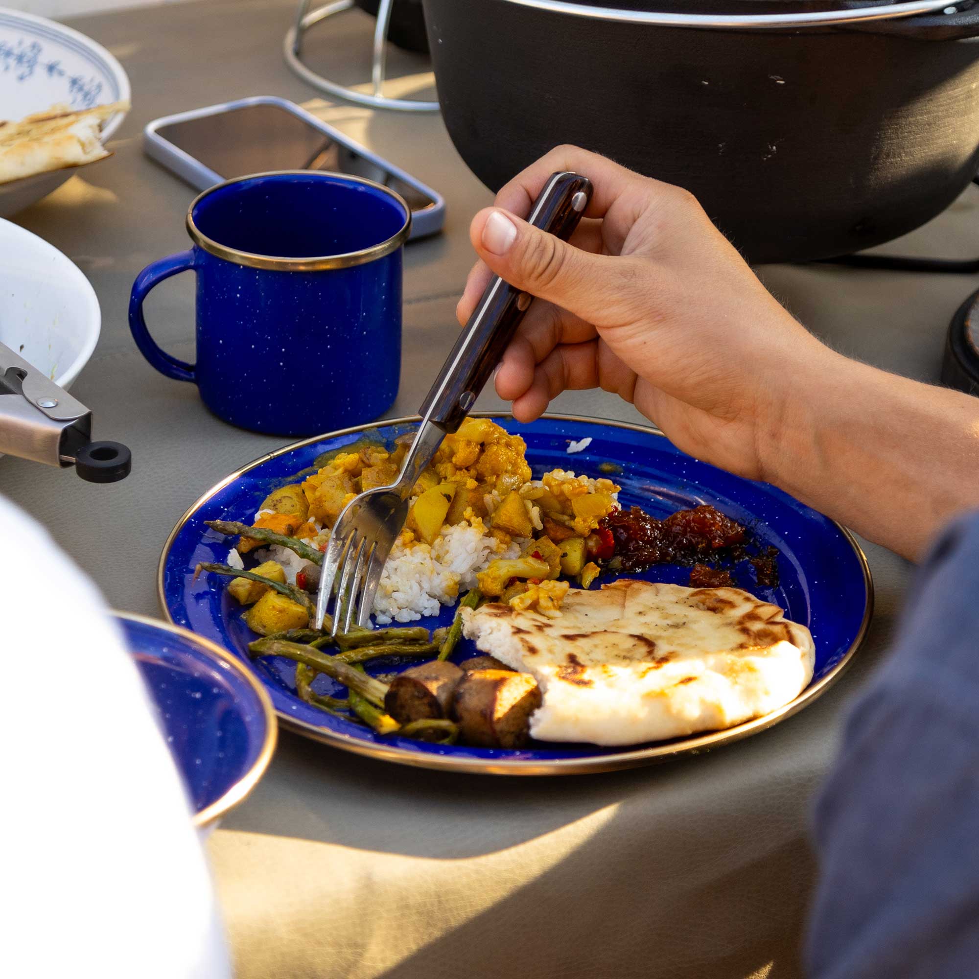 GSI Enamelware Mesa service émail 4 personnes