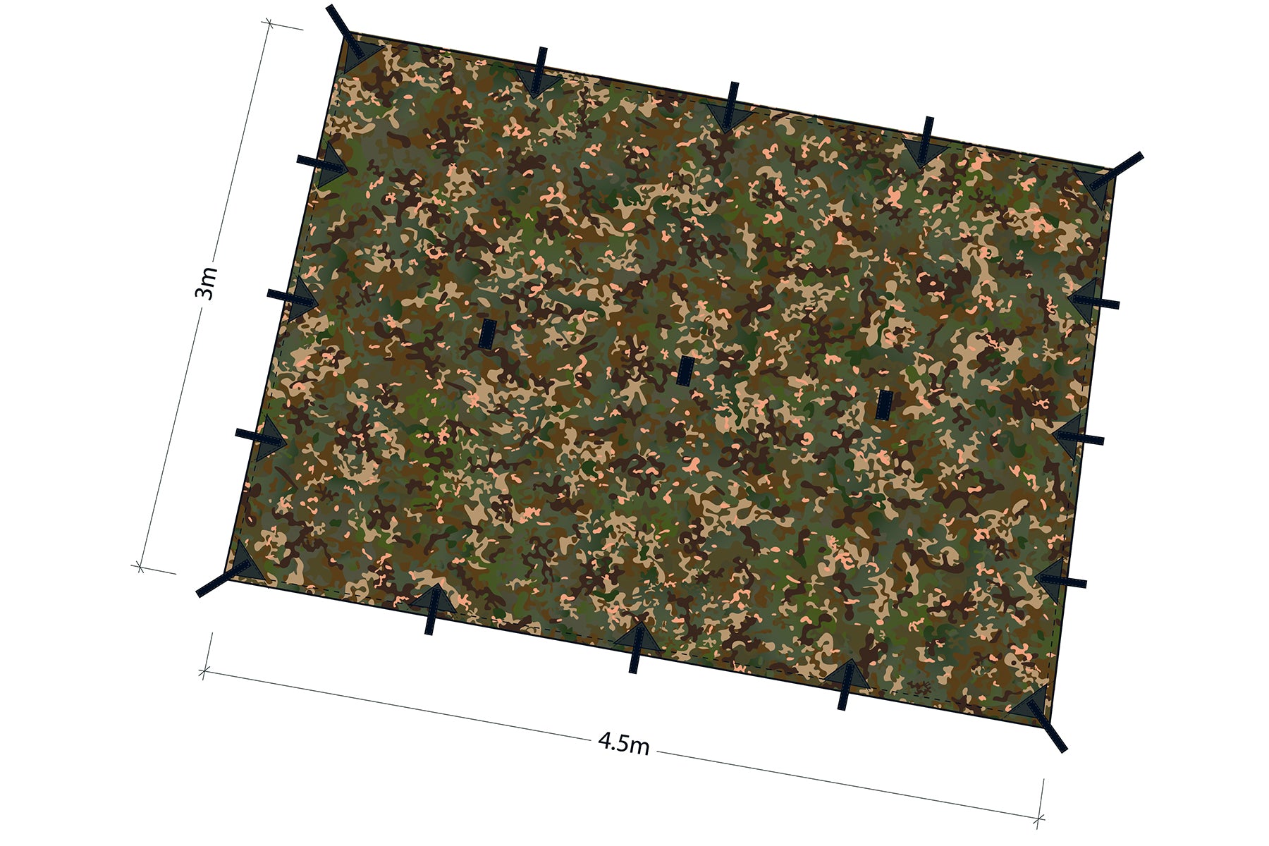 DD Hammocks Tarp XL MC tarp 4,5x3 m multicam