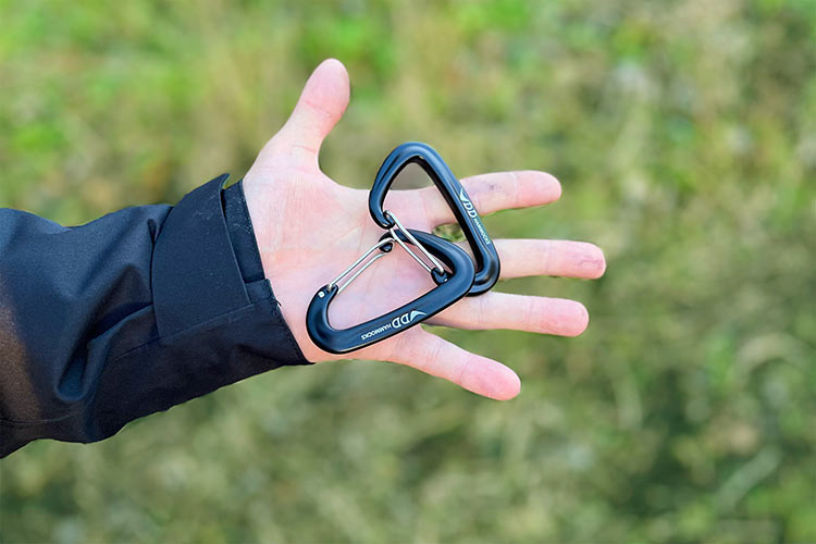 DD Hammock mousquetons x2 7 kN 22 g noir vert