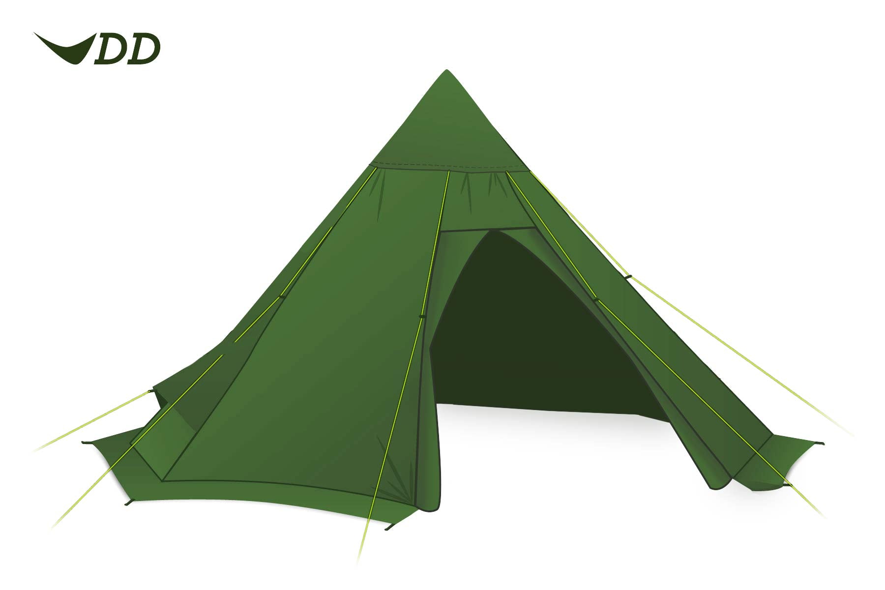 DD Tipi tente tipi 4 places avec mât XL