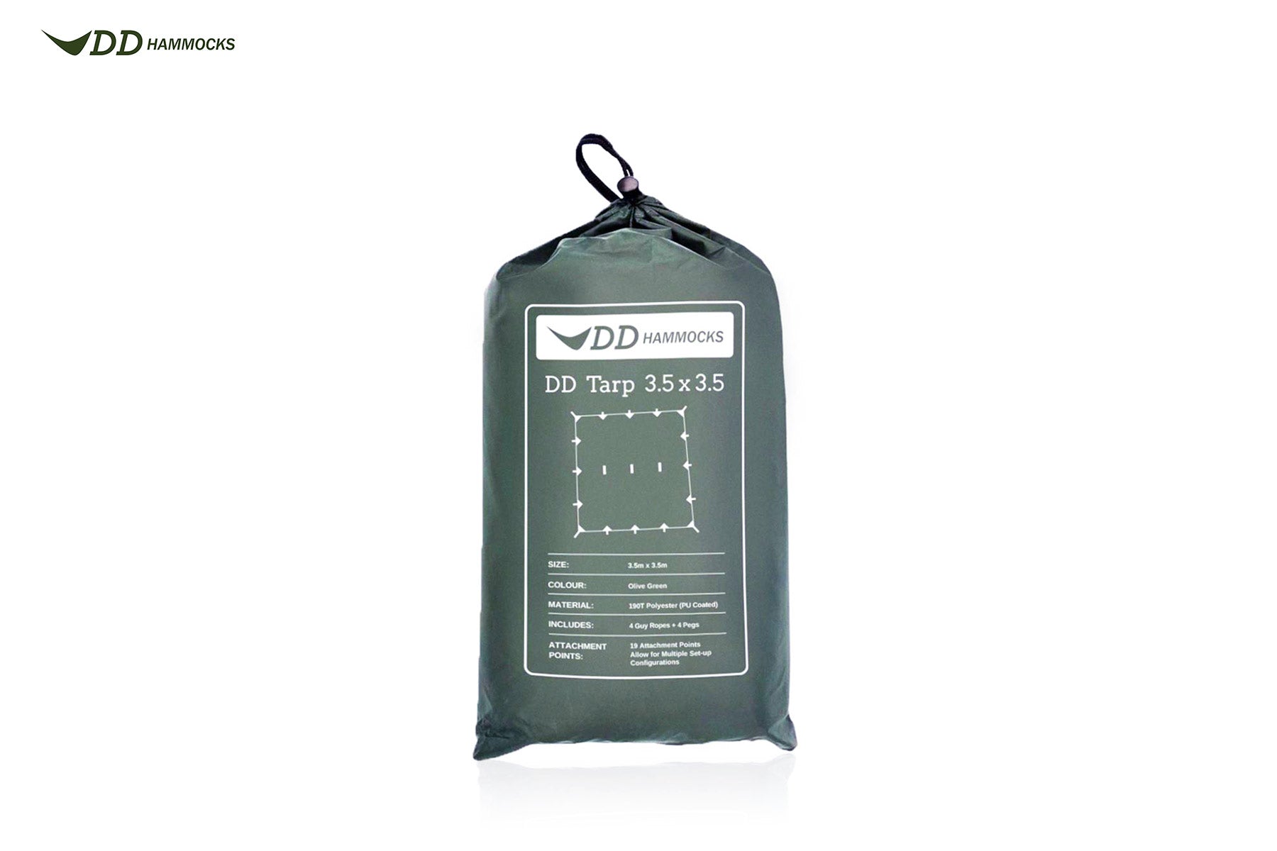 DD Tarp 3.5x3.5 bâche hamac vert olive imperméable