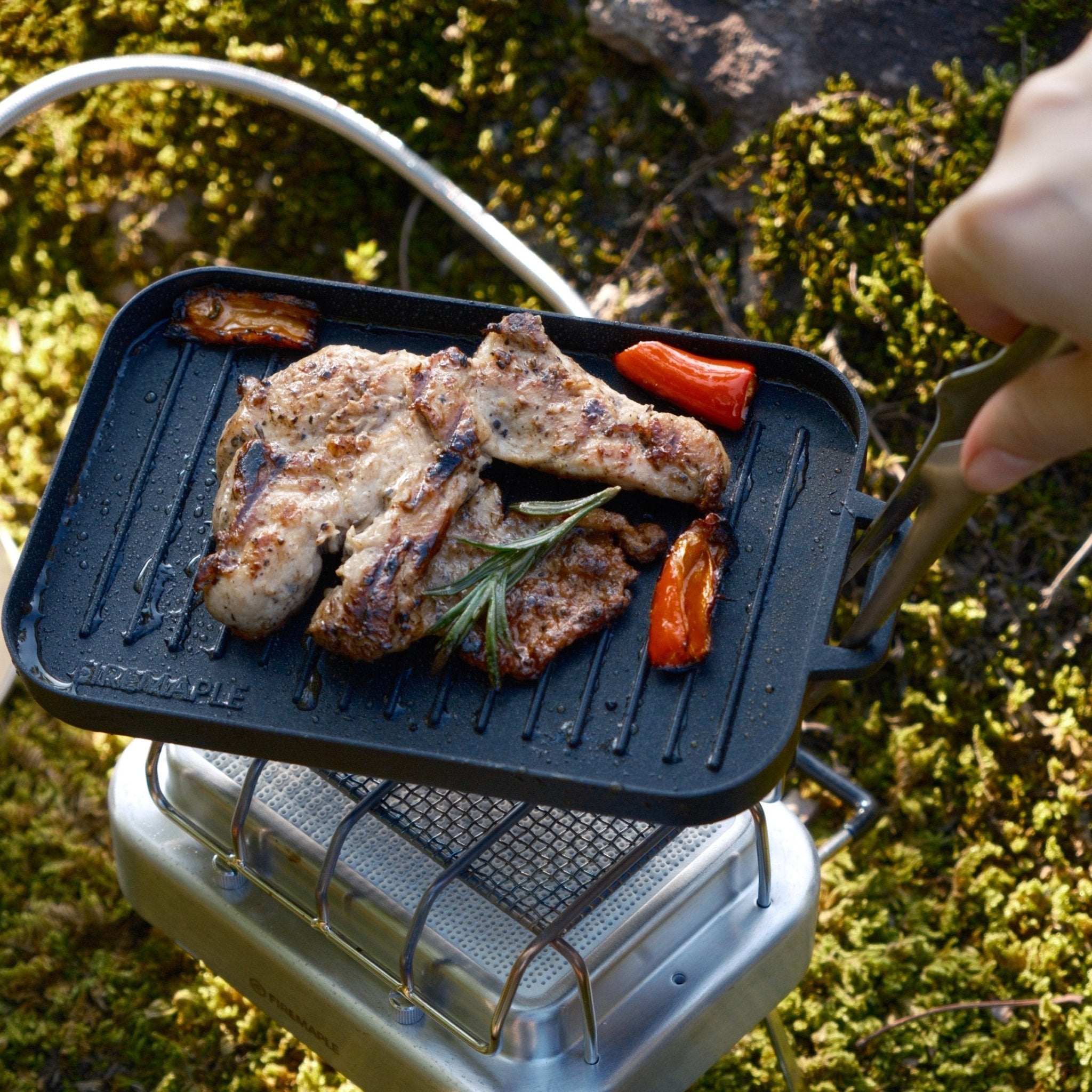 FireMaple Sunflower Plaque Grill Camping 19 cm Antiadhésive