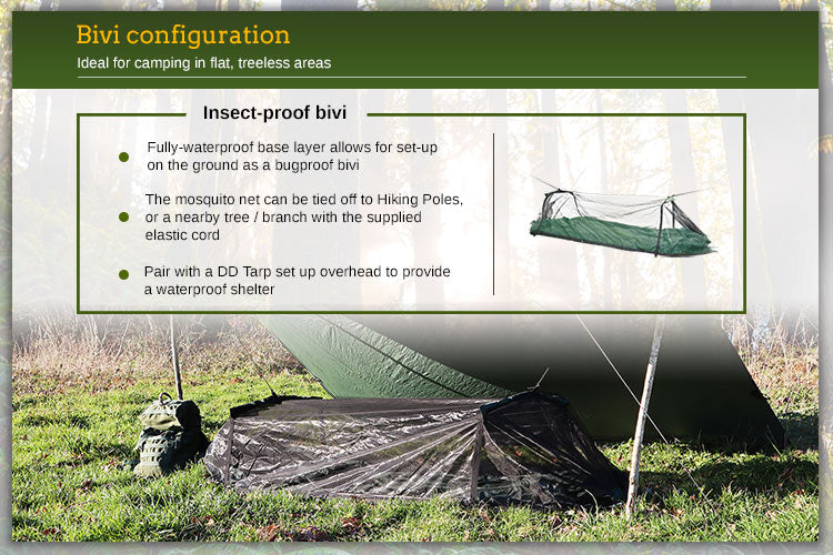 DD Travel Hamac camping bivi moustiquaire olive