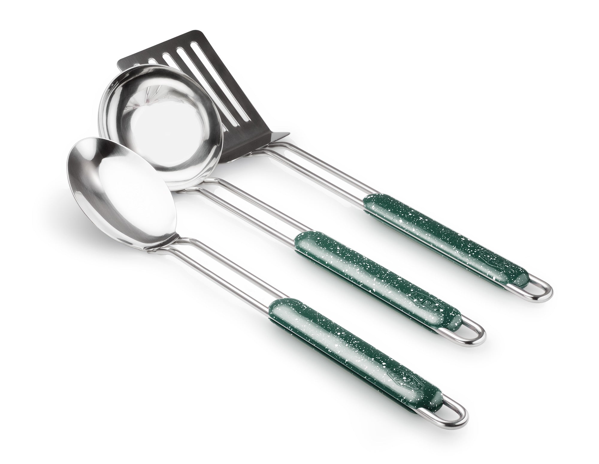 GSI Enamelware Pioneer set 3 ustensiles émaillés Vert
