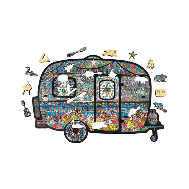 GSI Retro Trailer puzzle bois 188 pièces