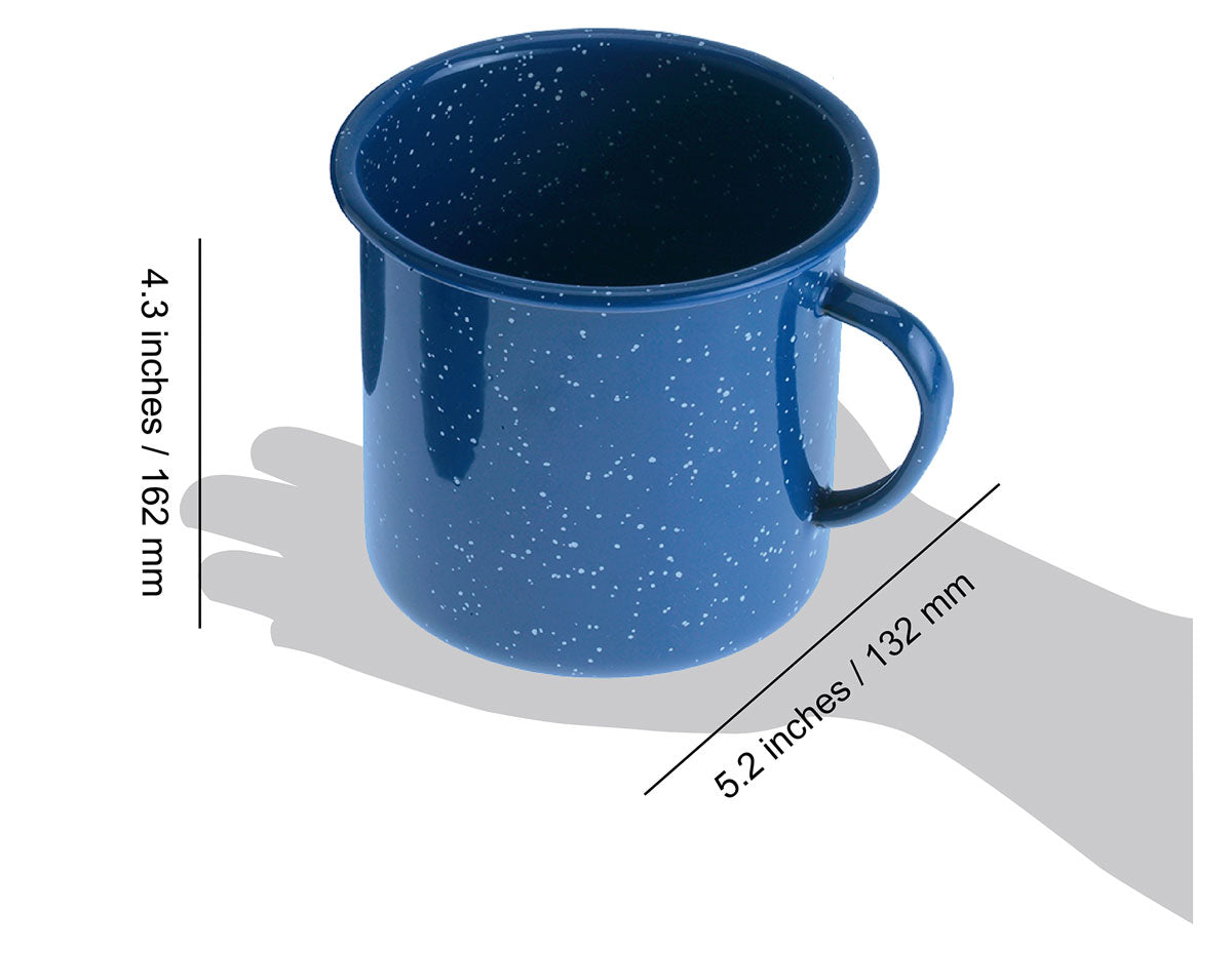 GSI Camping Tableware tasse émail bleue 1,2 L