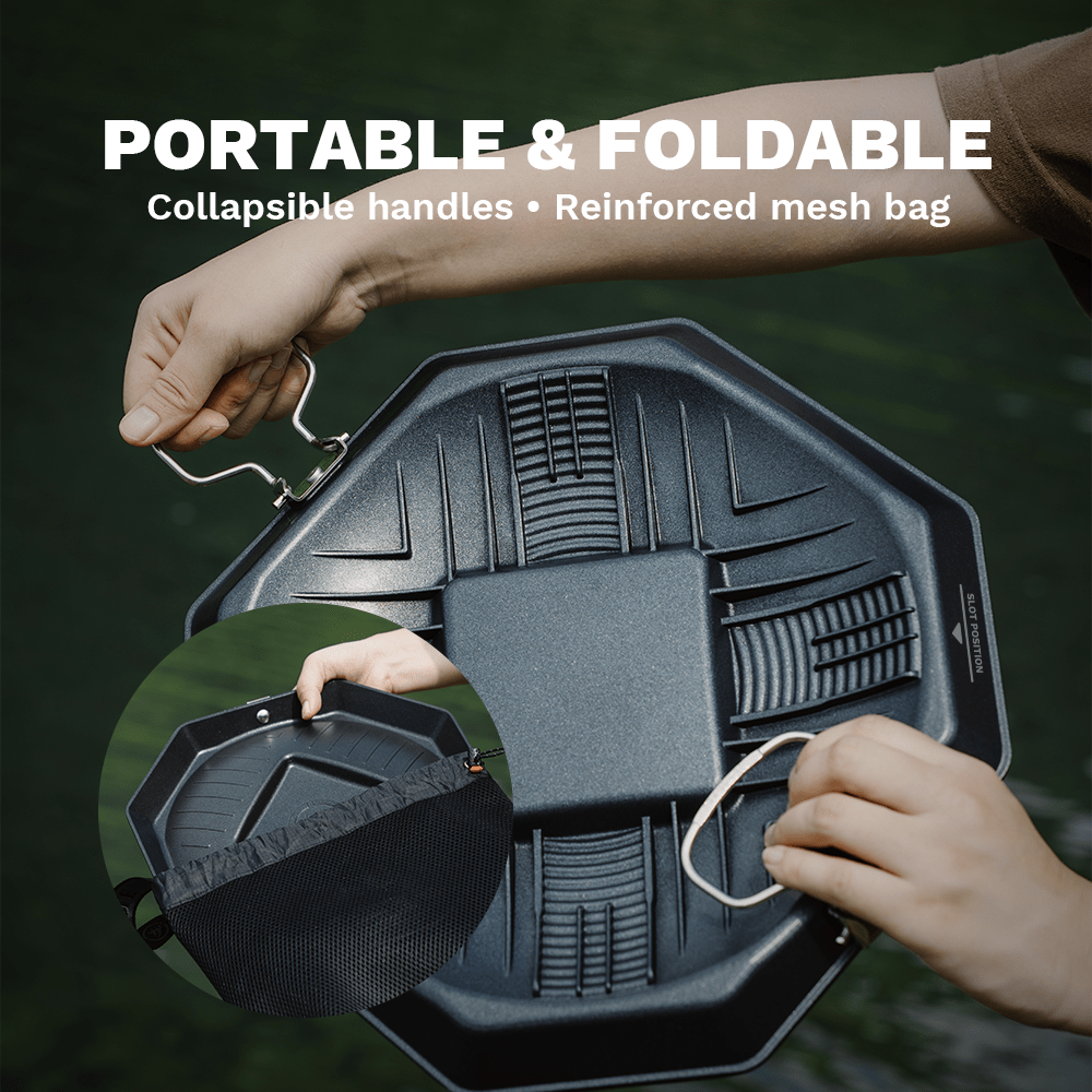 FireMaple SizzlePro poêle grill camping double zone aluminium