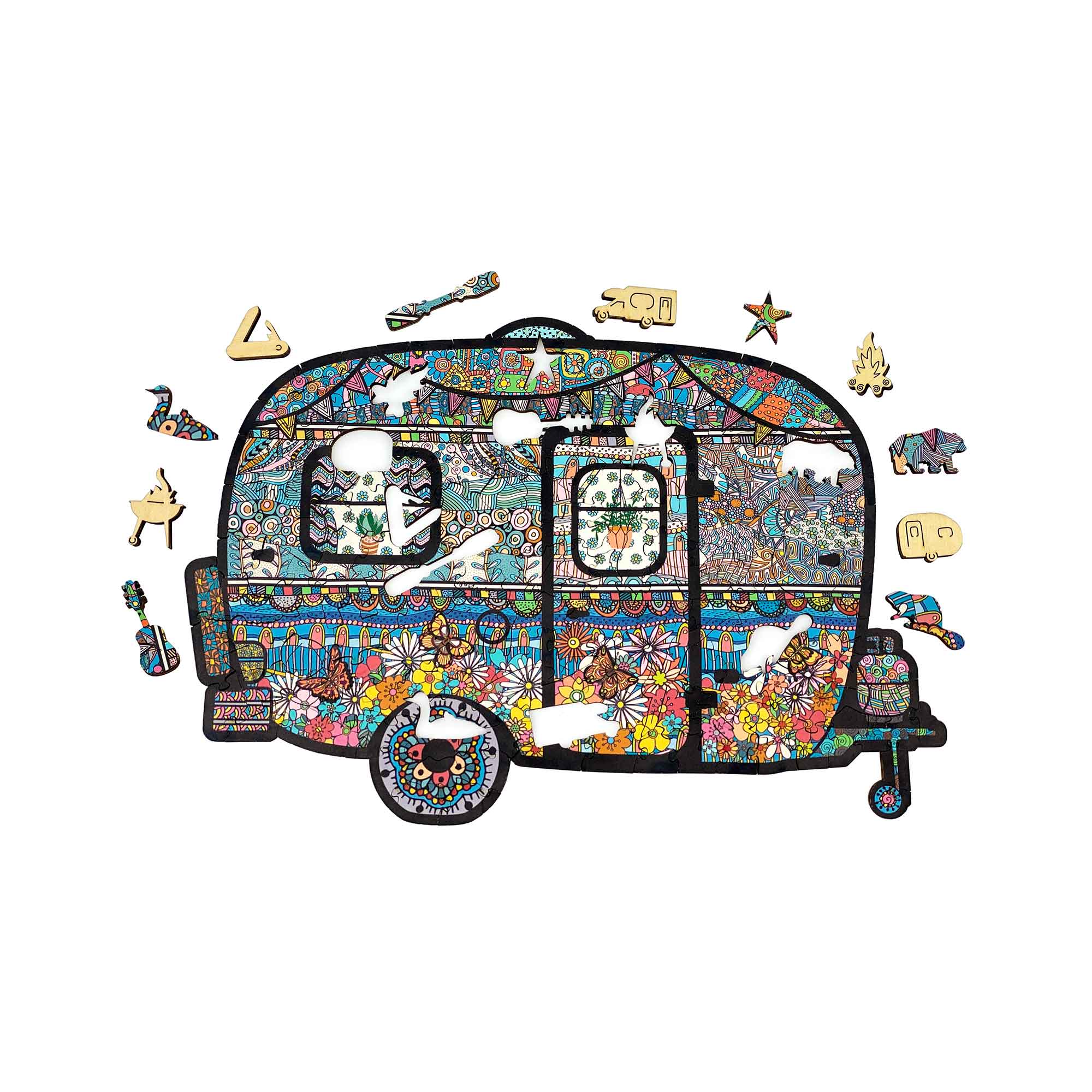 GSI Retro Trailer puzzle bois 188 pièces