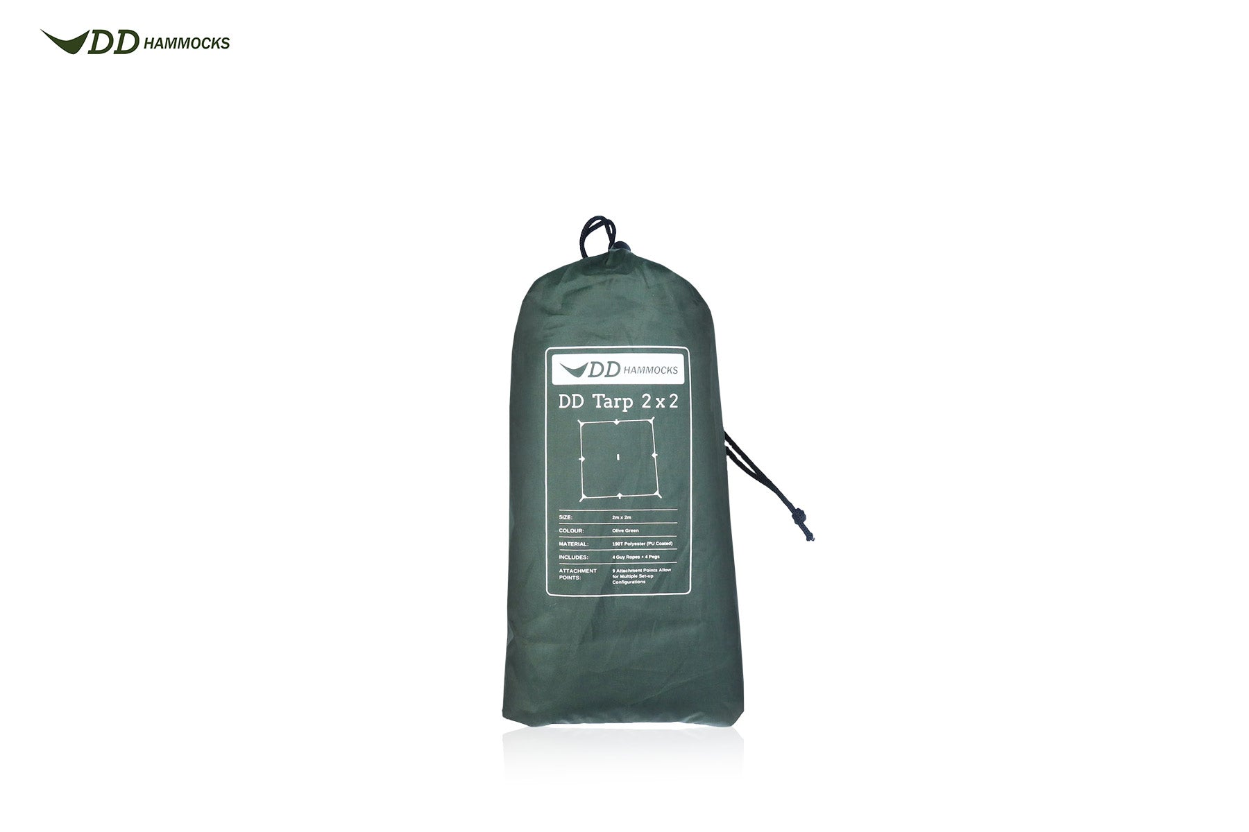 DD Hammocks Tarp 2x2 tarp vert olive 3000 mm