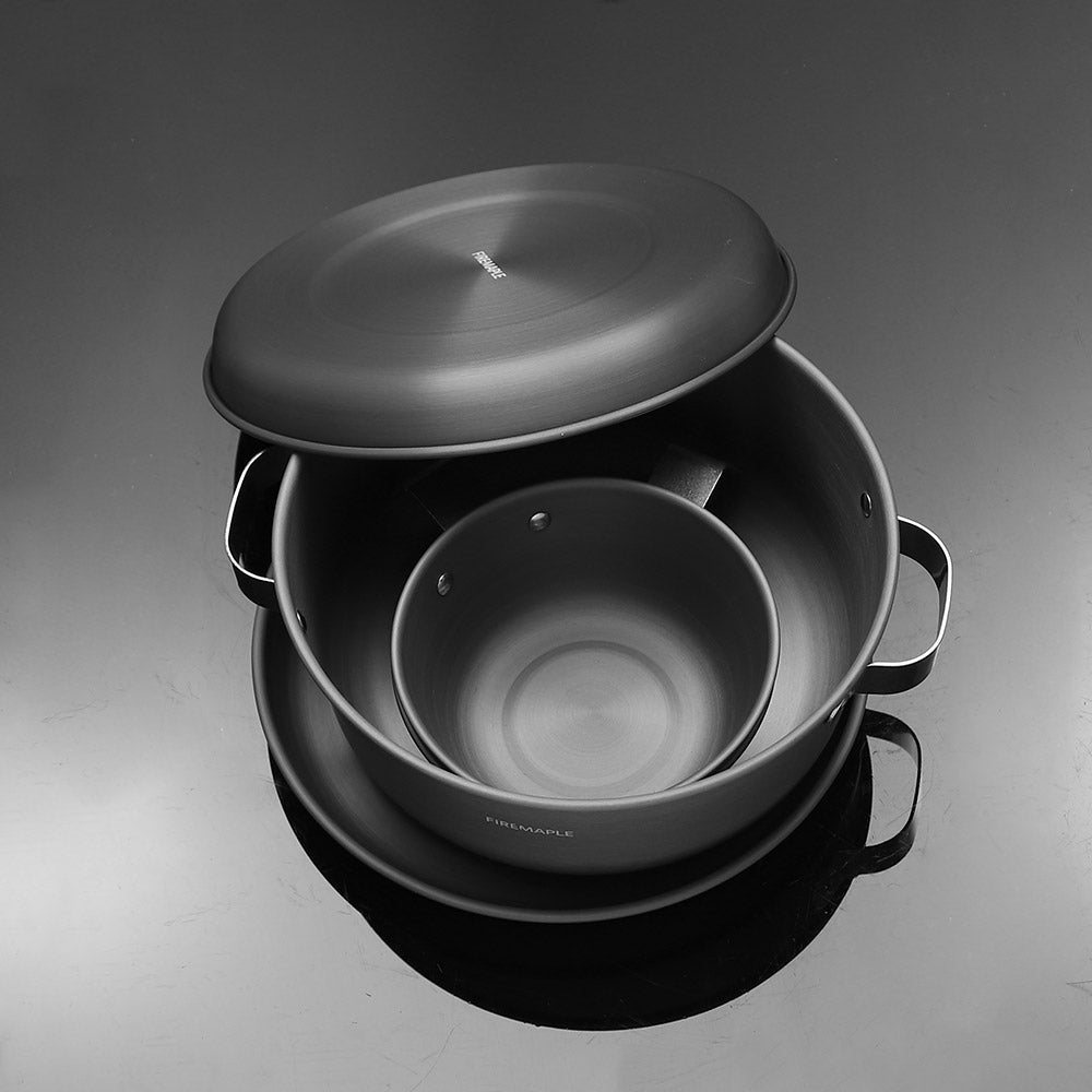 FireMaple Gourmet kit popote alu 5 pièces 2 personnes