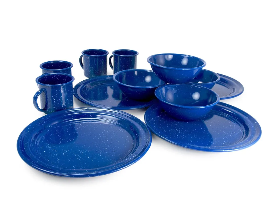 GSI Sierra set table émaillé 4 personnes 12 pièces
