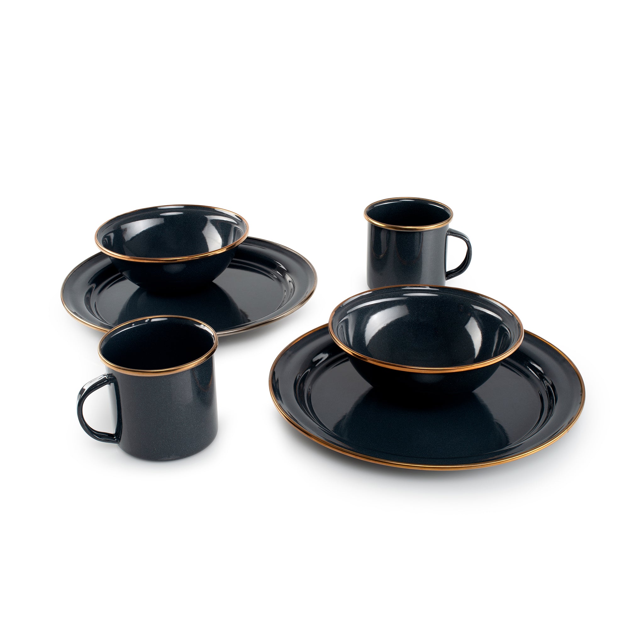 GSI Enamelware Mesa Service 2 Personnes Émail