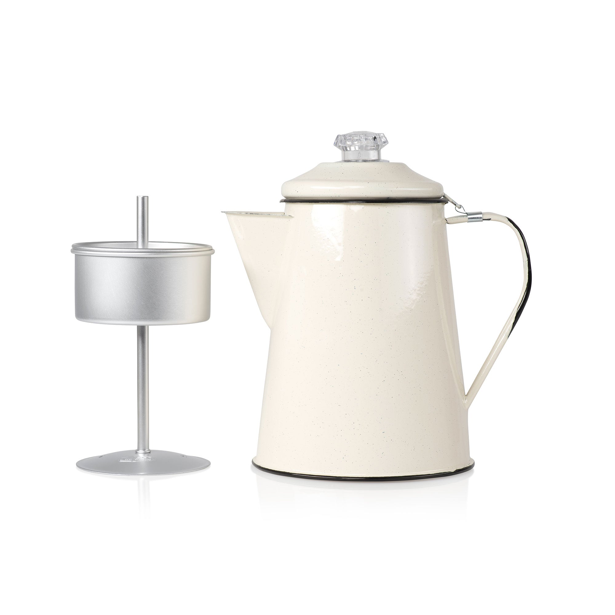 GSI Mesa percolateur émail 8 tasses gris Earl Grey