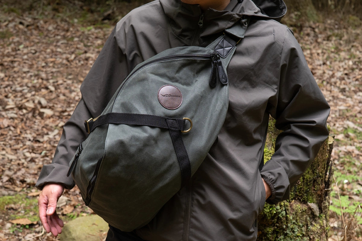DD Crosswind Sac bandoulière Olive Green toile cirée