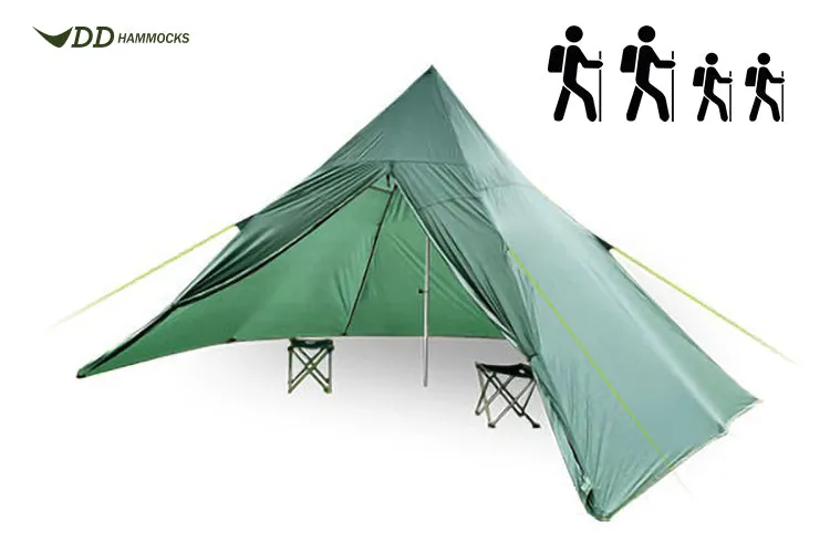 DD SuperLight tente pyramide familiale avec mât 1,8 m