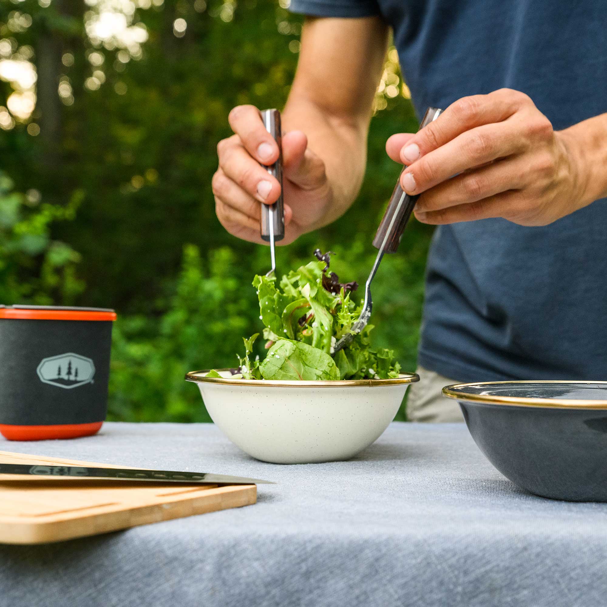GSI Enamelware Mesa service émail 4 personnes