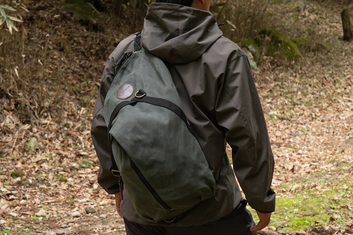 DD Crosswind Sac bandoulière Olive Green toile cirée
