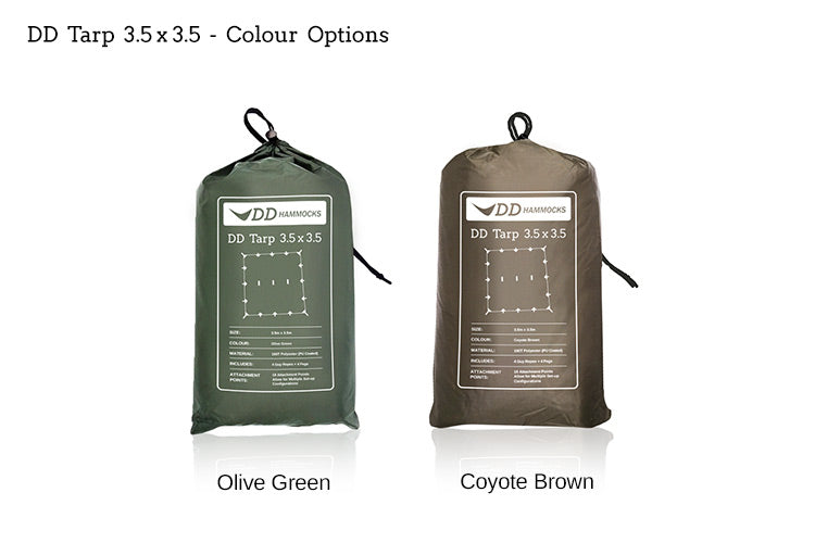 DD Tarp 3.5x3.5 bâche hamac vert olive imperméable