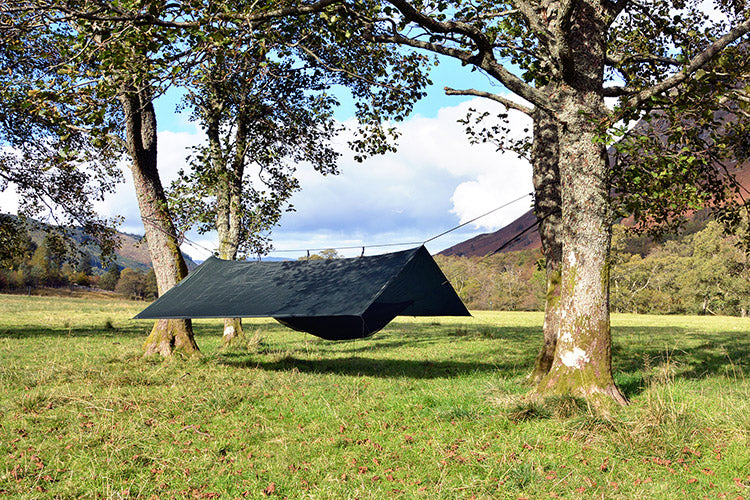DD SuperLight Tarp bâche hamac vert olive 19 attaches