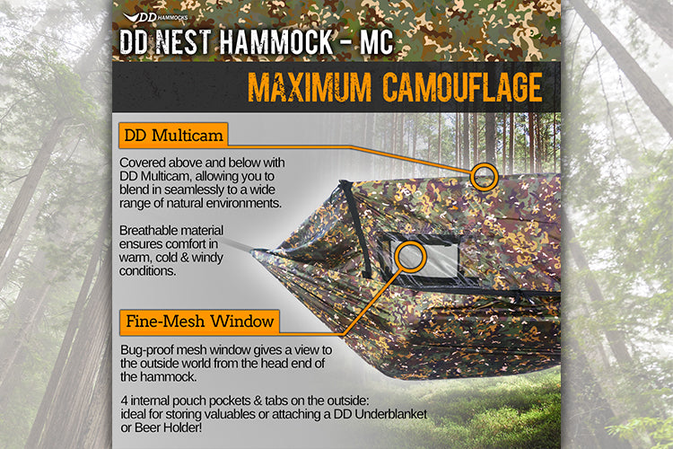 DD Hammocks Nest hamac camouflage multicam MC