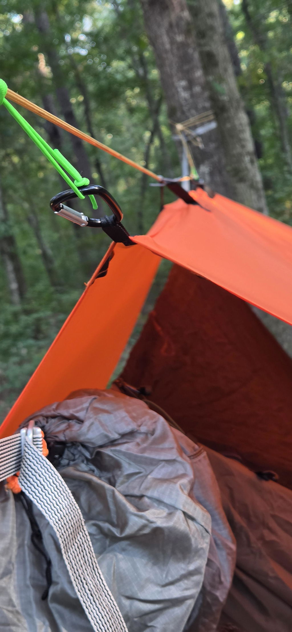 DD SuperLight Tarp bâche hamac vert olive 19 attaches