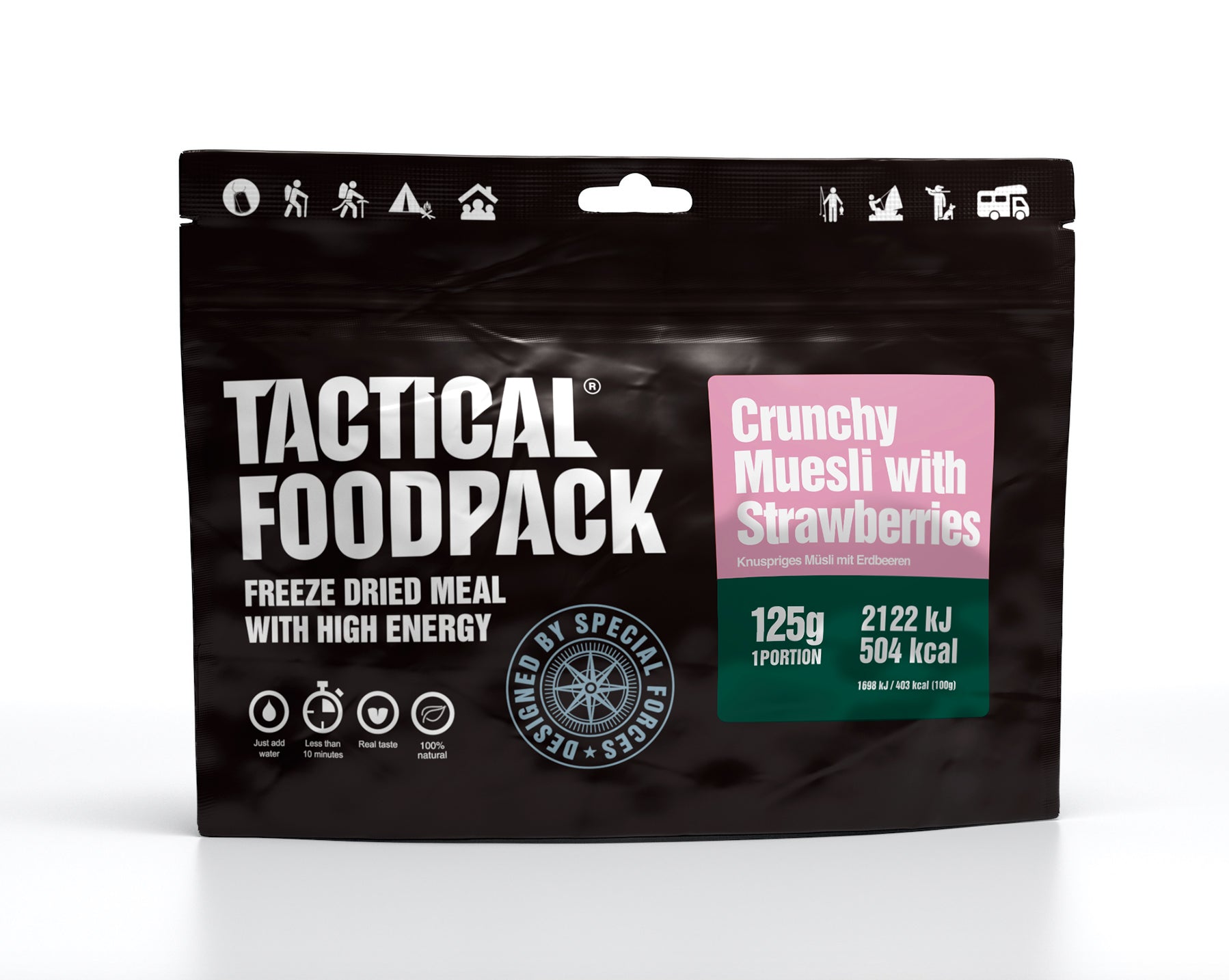 Tactical Foodpack Petit Déjeuner repas muesli fraises