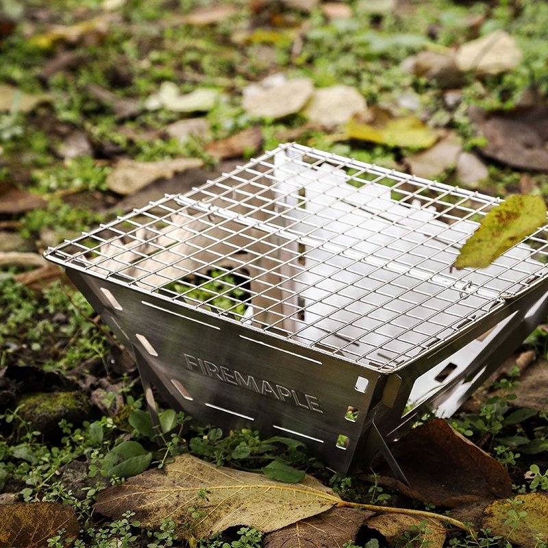 FireMaple Maverick réchaud bois carré pliable avec grille