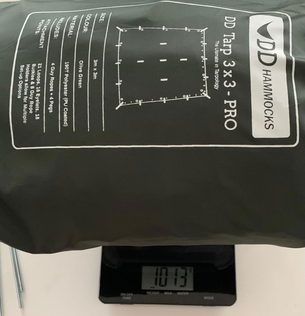 DD Tarp 3x3 PRO bâche camping hamac olive