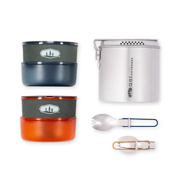 GSI Glacier Dualist kit popote inox 2 personnes