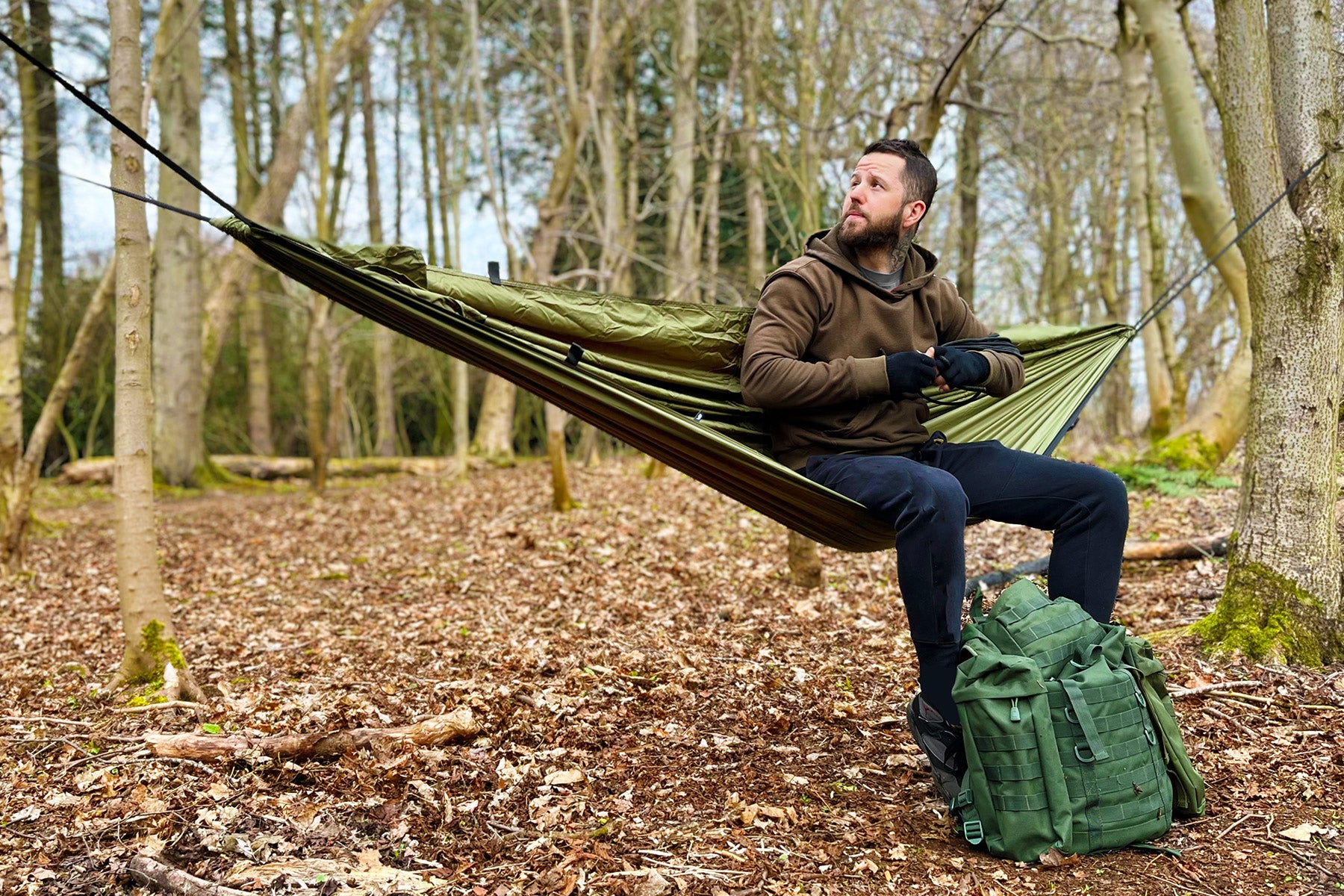 DD Recycled Hamac camping Olive Drab double couche recyclé